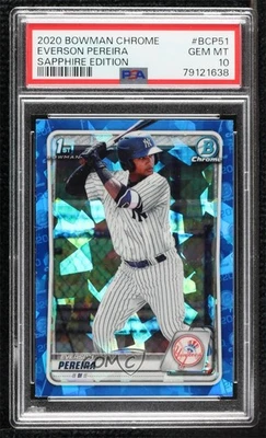 2020 Bowman Chrome Sapphire Edition Everson Pereira #BCP-51 PSA 10 GEM MT - Image 1 of 2