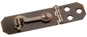Hillman 852402 3/4" Solid Brass Hasp w/ Hook Antique Brass Hardware Essentials - Bild 1 von 2