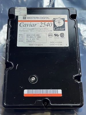 WESTERN DIGITAL CAVIAR 2540 WDAC2540-00H  540MB  99-004137 IDE HARD DISC   FD2B6 - Image 1 of 3