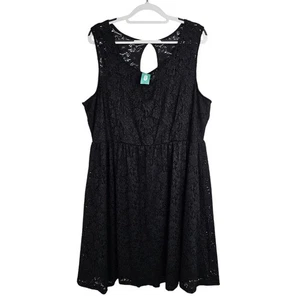 NWT MAURICES+ Fit & Flare Dress BLACK LACE Plus size 3X Skater Whimsigoth Chic - Picture 1 of 9