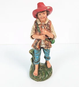 Fontanini Shepherd Boy/Flute Nativity Figure Papier Mache 7.5" Scale 1950 Manger - Picture 1 of 9