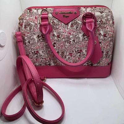 Samantha Vega x Disney Minnie Mickey Mouse Two Way Satchel RARE Pink EUC - Image 1 of 4