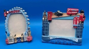 (2) Marcos de fotos 3D multicolores de recuerdo de monumentos de Londres Inglaterra - Imagen 1 de 13