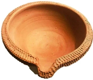 Mkd2 Rise Handmade Terracotta Diwali Diya For Pooja Decoration 1 Piece - Picture 1 of 8