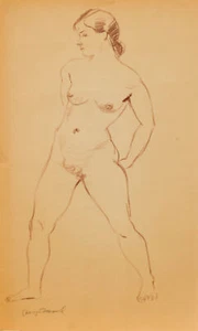Georges Pacouil (1903-1996) - Mid 20th Century Pastel, Athletic Pose - Picture 1 of 5