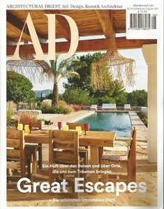 AD Architectural Digest No. 231, 7+8 July/August 2022. Great Escapes. German - Picture 1 of 1