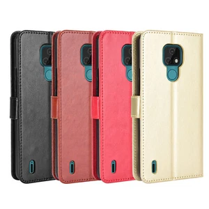 For Motorola Moto E7 Phone Leather Case Full Coverage Flip Case Protective Cover - Picture 1 of 16