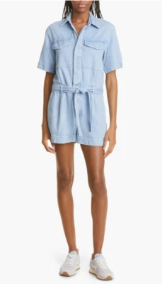 NWT $350 rag & bone Tie Waist Denim Romper in sizes XS, Small and X-Large! - Image 1 of 4