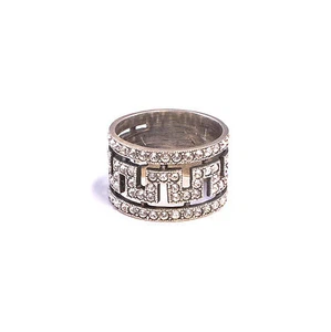 9901343-d 925er Silber Ring mit Swarovski-Steinen Gr. 53 geometrisch - Picture 1 of 2
