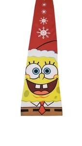 2008 Nickelodeon Viacom Sponge Bob Square Pants Christmas Hat Snowflake Necktie - Picture 1 of 12