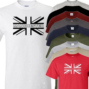 Camiseta Manchester Fútbol Novedad Union Jack Bandera Invertida Día del Padre - Imagen 1 de 12