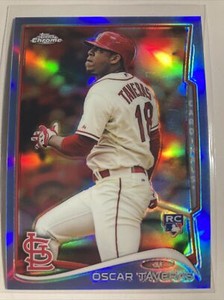 Oscar Taveras 2014 Topps Chrome Blue Refractor 49/199 RC ROOKIE #19 CARDINALS
