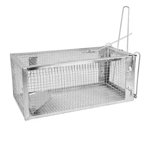 New Humane Rat Trap Cage - Galvanized Iron Mouse Control with Detachable Rod - Picture 1 of 5