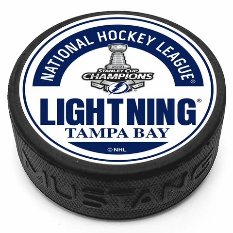2021 Stanley Cup Champions Tampa Bay Lightning Textured 3D Souvenir Hockey Puck Cover