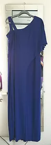 16 18 STRETCH JUMPSUIT ROYAL BLUE Cape Asymetric R&M RICHARDS us14 NEW TAGS - Picture 1 of 4
