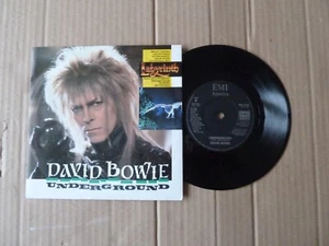 DAVID BOWIE - UNDERGROUND - 7" P/S SINGLE - EMI AMERICA - EA 216 - 1986 - Picture 1 of 7