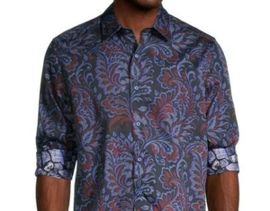 Robert Graham Floral Paisley Printed Mens Cotton Fall Casual Shirt (M L ) NEW - Picture 1 of 4