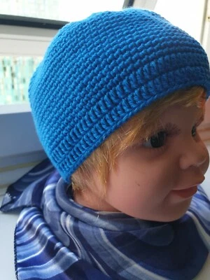 Nuevo Bebé Recién Niños Gorro Sombrero 100% Algodón Crochet Hecho a Mano Foto 1 de 4