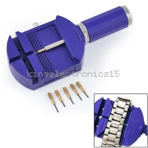 NEW Bracelet Wrist Watch Band Adjuster Repair Tool Set Link Strap Remover +5Pins - Picture 1 of 4