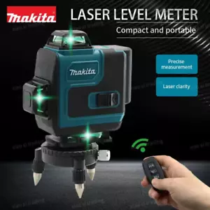Makita High-Precision 16-Line Level Green Light Laser Wall Battery Case Remote - Picture 1 of 7