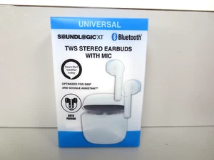 Nuevos auriculares inalámbricos estéreo Soundlogic tws con micrófono - blancos - Imagen 1 de 2