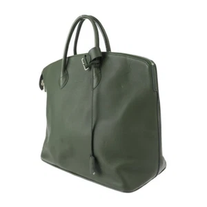 LOUIS VUITTON Lockit GM Handbag Taurillon Leather Khaki Tote Bag - Picture 1 of 10