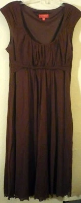 ropa de mujer talla 8 Signature Sangría marrón sin mangas transparente vestido victoriano Foto 1 de 4