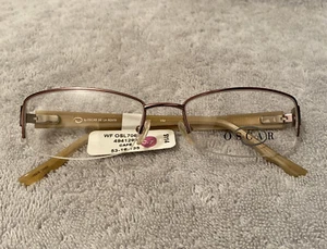 Oscar De La Renta Cafe Eyeglass Half Rim Frames 53 18 135 - NWT- Ret $114 - Picture 1 of 3
