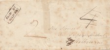 Australien: 1850: Paid at Hilmore to Melbourne