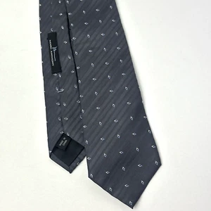 Marc Anthony Neck Tie Black Stripes Diamond Shape Pattern - Picture 1 of 8
