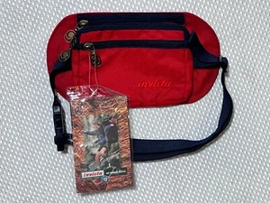 New INVICTA Waist Fanny Pack Belt Red/Navy Blue Crossbody Bag NWT - Picture 1 of 3