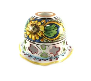 PIATTO PER LAMPADARIO CERAMICA SICILIANA DECORO CANDIDA D.16 - Bild 1 von 1