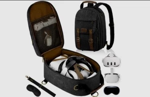 SMRITI Hard Carrying Case Gray/Stone Blue VR Carrying Case - Picture 1 of 6