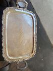 Vintage Silver Plated Tray Oneida Tea Tray Vintage Serving Footed Butlers Tray