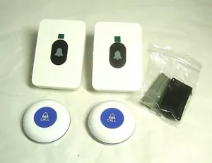 Sistema de buscapersonas Daytech para cuidadores 2 receptores y 2 botones de llamada - Imagen 1 de 3