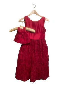 Vintage Retired-American Girl Matching Doll Outfit-Dress Sz 12 & Baby Doll 15" - Picture 1 of 10