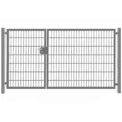 Doppelflügeltor Einfahrtstor asymmetrisch Gartentor Matten-Tor Hoftor verzinkt - Bild 1 von 4