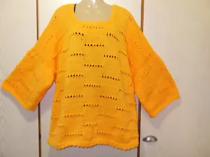 Oversized Pullover,maisgelb, Gr.44-48, Handarbeit - Bild 1 von 5