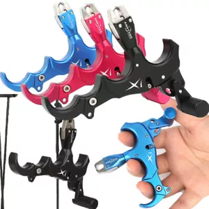 Release Aid 3 4 Finger Grip Thumb Caliper Trigger Archery Compound Bow Hunting - Picture 1 of 24