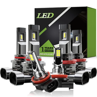 For Subaru XV Crosstrek 2015-2020 - 6X 6500K White LED Headlight Fog Light Bulbs - Image 1 of 4