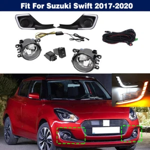 Set LED Daytime Running Lamps DRL W/Fog Lights+Wiring For Suzuki Swift 2017-2020 - Picture 1 of 12