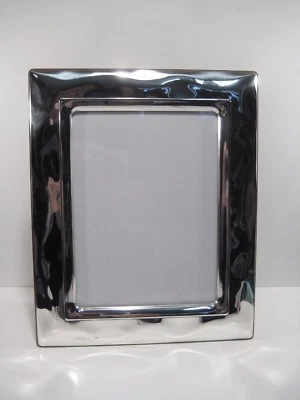 Cornice larga,foto 10x15 e 13x18 cm.in argento 925 bilaminato, ondulata, TOP - Immagine 1 di 4