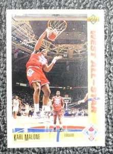 1991-92 Upper Deck West All-Star Karl Malone HOF Utah Jazz #51 NM - Picture 1 of 8