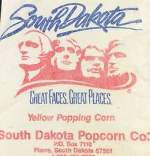 South Dakota Yellow Popping Corn Cloth Sack 2lbs Vintage     a3