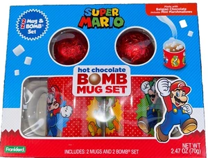 SUPER MARIO Heiße Schokolade Bombe & Keramik Becher Set [Mario Luigi Prinzessin Pfirsich] - Bild 1 von 6