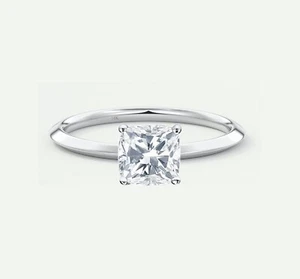 2/3 Ct Cushion F/VS Lab Created Grown Diamond Engagement Ring 14K White Gold - Picture 1 of 1