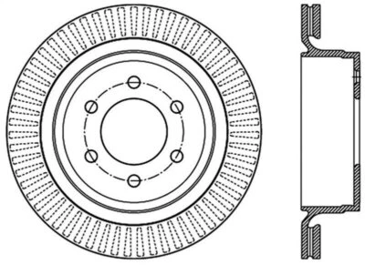 Rotor de freno deportivo ranurado Stoptech para Ford F-150 12-19 (con freno de estacionamiento manual) Foto 1 de 4