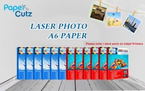 A6 Laser Photo Paper Double Sided, Matte or Gloss Coated for Printing Images - Picture 1 of 64