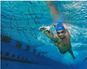 RYAN LOCHTE Signed 8 x 10 Photo TEAM USA Swimming Olympics FREE SHIPPING - Picture 1 of 1