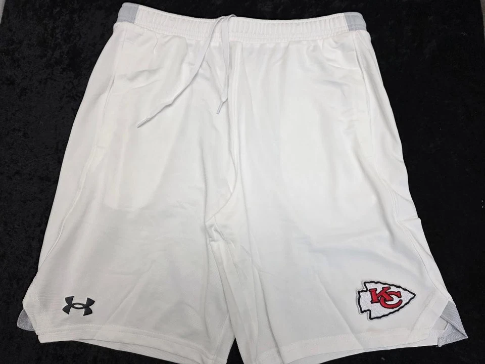 Under Armour UA Eagles Bills 49ers Steelers Chiefs Flacons Shorts NWT WHITE - Image 1 of 1